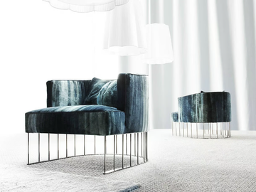 TENTAZIONE - Upholstered fabric easy chair by ERBA ITALIA - view 2